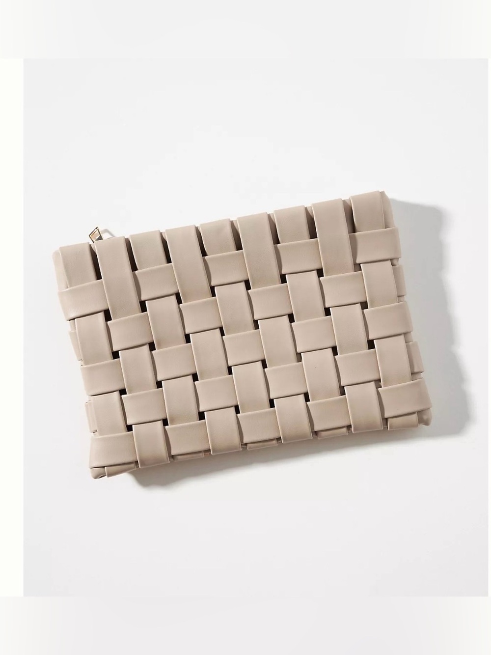 Anthropologie Crossbody Lindy Clutch Woven Bag Gold NWT